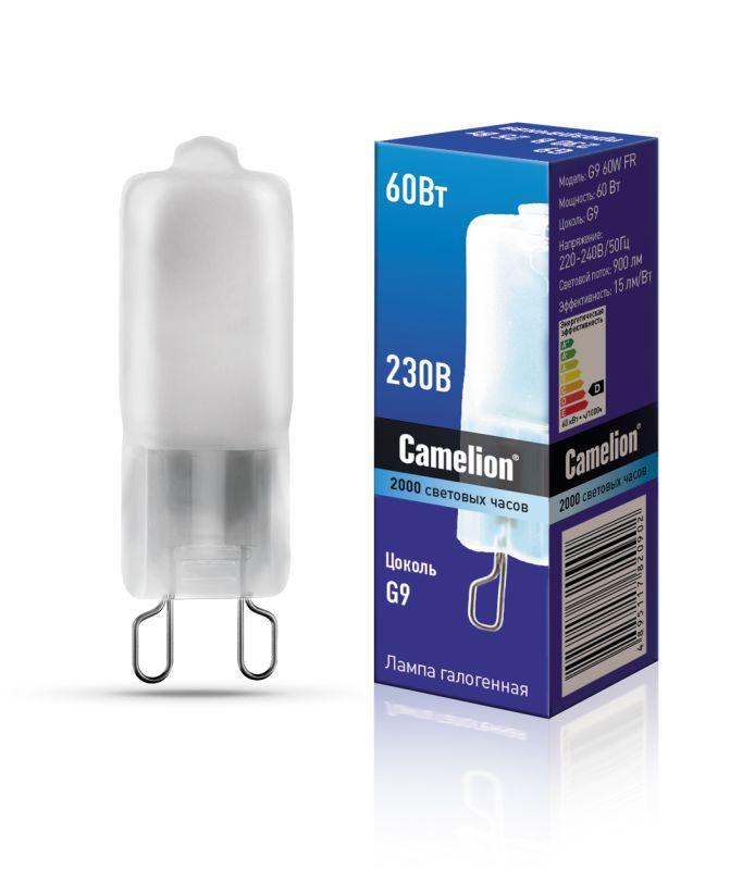 Лампа галогенная 60Вт капсульная матовая G9 3000К 230В Camelion 5557