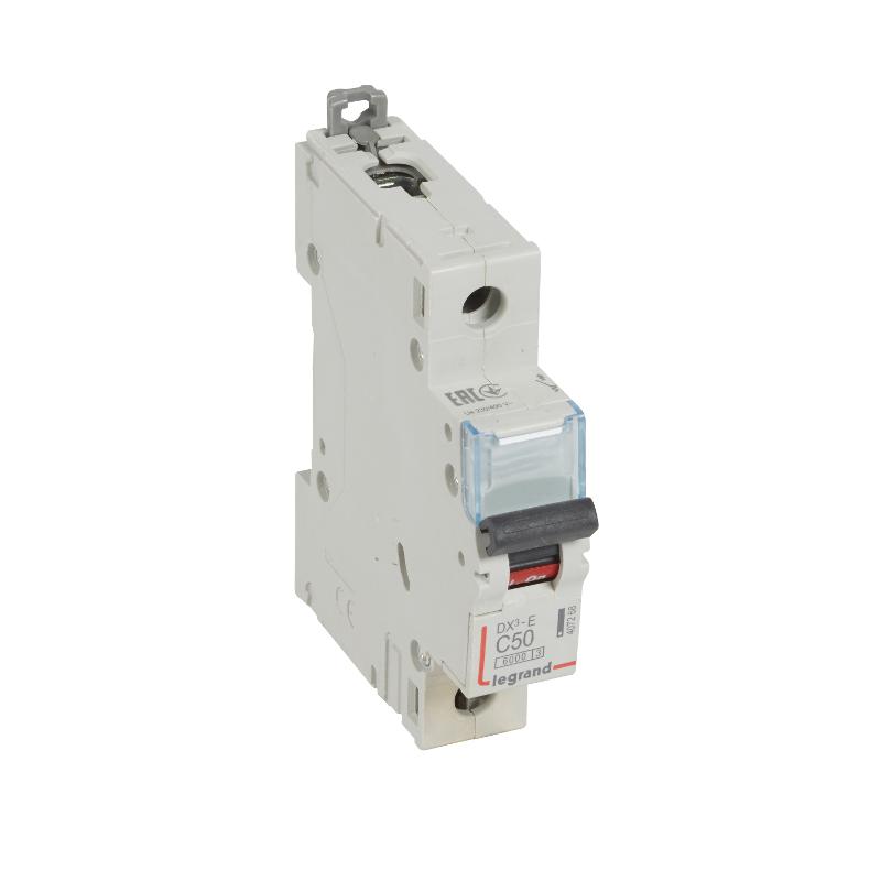 Выключатель автоматический  однополюсный DX3-E 6000 50А C 6кА | 407268 | Legrand