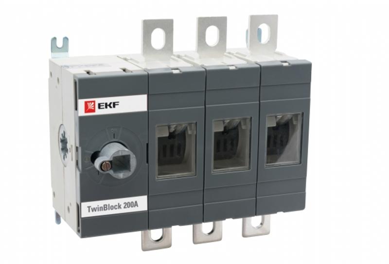 Рубильник 200A 3P без рукоятки управления TwinBlock | tb-s-200-3p | EKF