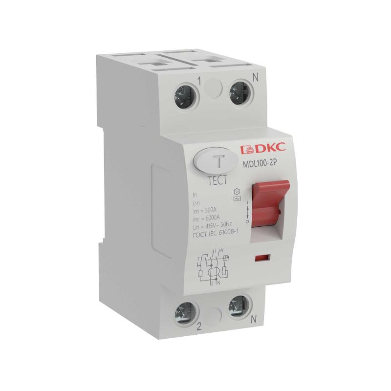 Выключатель дифференциального тока YON max MDL100 2п 300mA 63Aтип АС | MDL100-2P4-63-AC | DKC