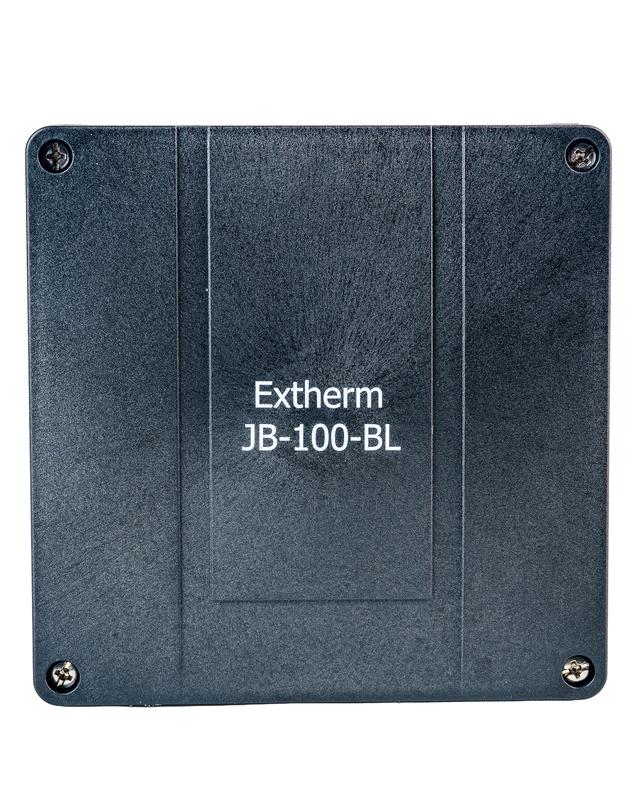 Коробка распределительная 140х140х76мм IP66 в комплекте с клеммным рядом 10х10кв.мм 76А черн. Extherm JB-100-BL