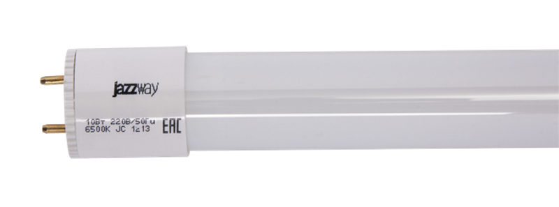 Лампа светодиодная LED 10Вт G13 220В 4000К PLED T8 - 600GL FROST трубчатая | 1032492 | Jazzway