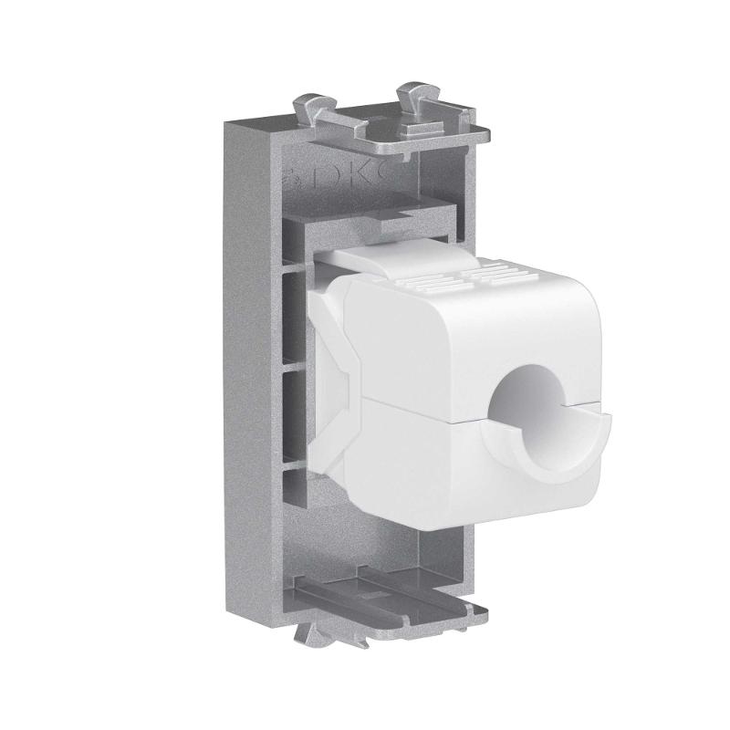 Компьютерная розетка RJ-45 без шторки модульная, кат.5е, "Avanti", "Закаленная сталь", 1 модуль | 4404661 | DKC