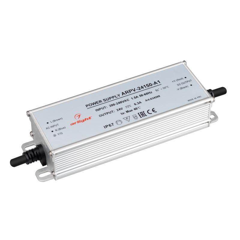 Блок питания ARPV-24150-A1 (24В 6.25А 150Вт) IP67 металл Arlight 034209