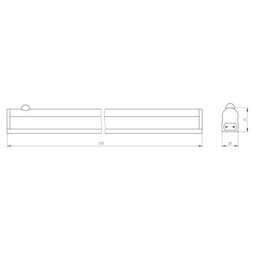 Светильник светодиодный LLED-02-08W-4000-MS-W 8Вт 4000K L572мм линейный с датчиком движения Эра Б0019784