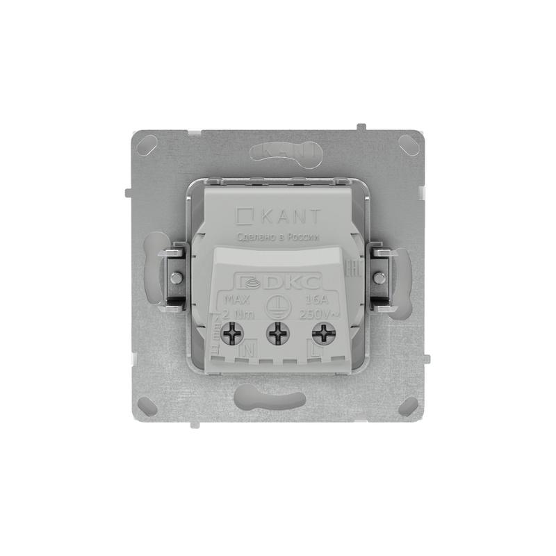 Розетка силовая KANT 2P+E защ. шторки бел. магнолия DKC 7000003