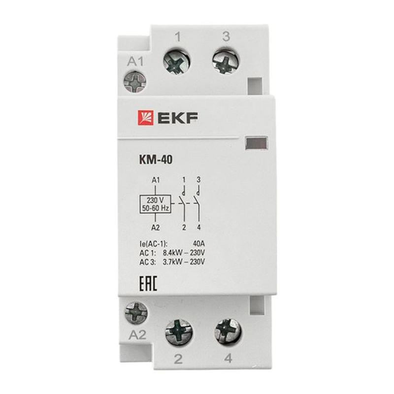 Контактор модульный КМ 40А 2NО (2 мод.) EKF PROxima | km-2-40-20 | EKF