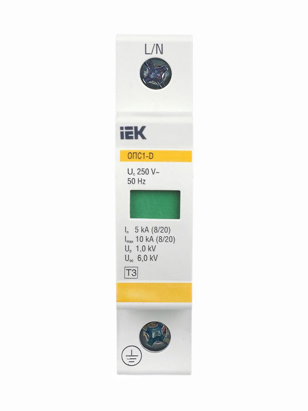 Ограничитель перенапряжения ОПС1-D 1P KARAT IEK MOP20-1-D