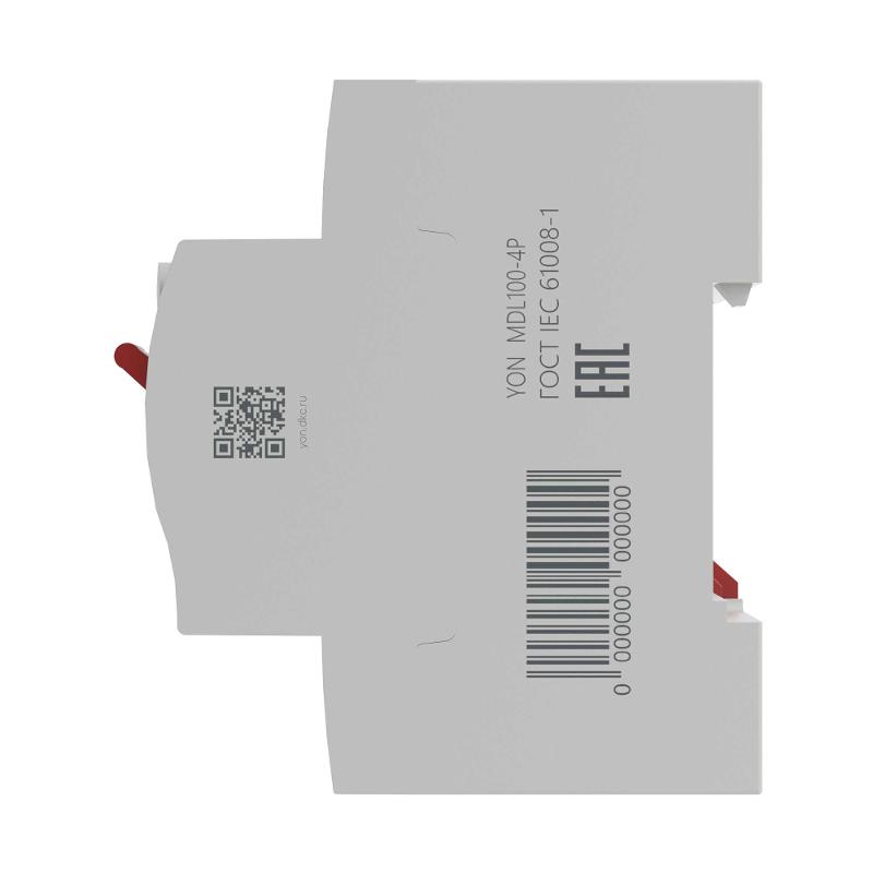Выключатель дифференциального тока YON max MDL100 3п+N 100mA 40Aтип АС | MDL100-4P3-40-AC | DKC