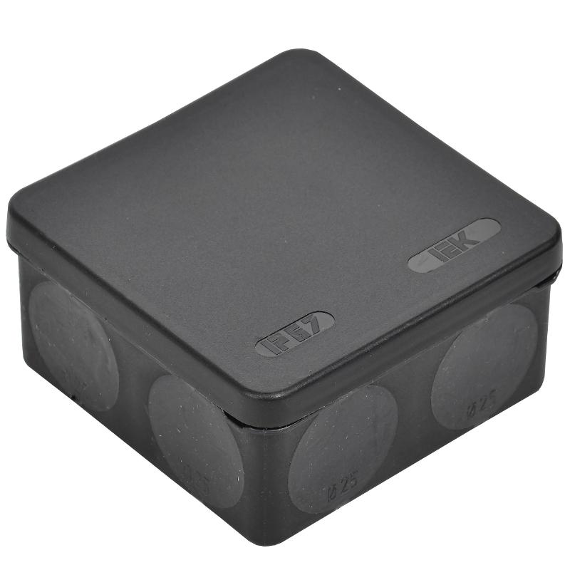 Коробка расп. КМ42455 о/п 100х100х50мм IP67 8 вв. черная | UKO21-100-100-050-K02-66 | IEK