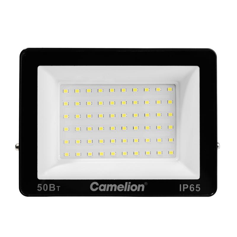 Прожектор светодиодный LFL-5004 C02 LED SMD 50Вт IP65 6500К 5000лм 230В 153х136х30 черн. Camelion 16332
