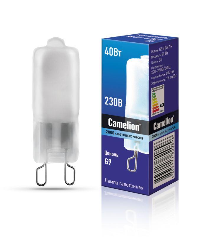 Лампа галогенная 40Вт капсульная матовая G9 3000К 230В Camelion 5556