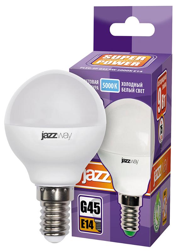 Лампа светодиодная LED 9Вт E14 230В 5000К PLED- SP G45 | 2859600A | Jazzway