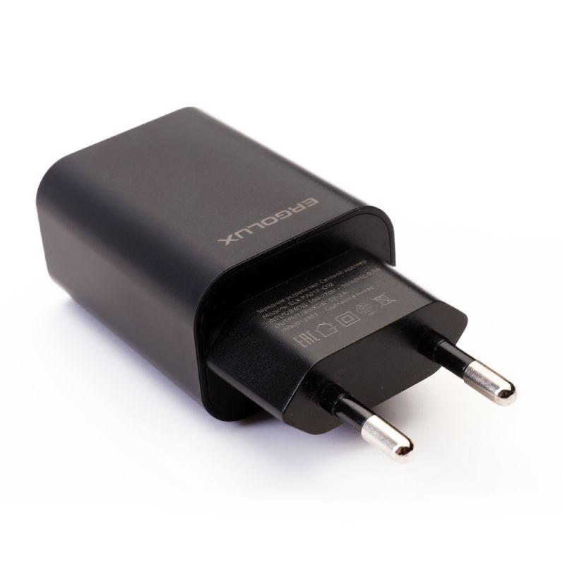 Адаптер сетевой ELX-РA01P-C02 ПРОМО 1USB 100-220В 5В/2А пакет черн. ERGOLUX 15107