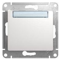 Механизм кнопки нажимной 1-кл. СП Glossa 10А IP20 (сх. 1) с табличкой бел. SchE GSL000119