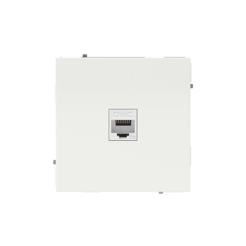 Розетка компьютерная 1-м KANT RJ45 кат.5E без шторки бел. песок DKC 7010663