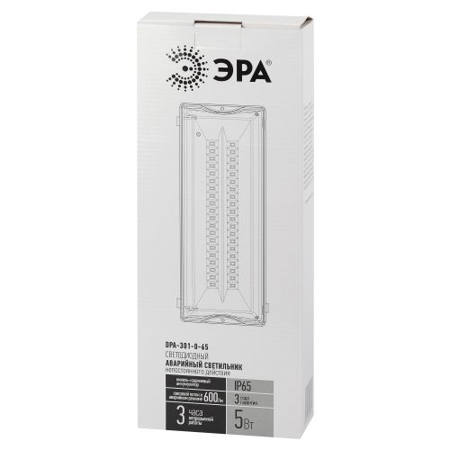 Светильник светодиодный DPA-301-0-65 IP65 40LED 3ч аварийный непостоянный Проектный Эра Б0044405