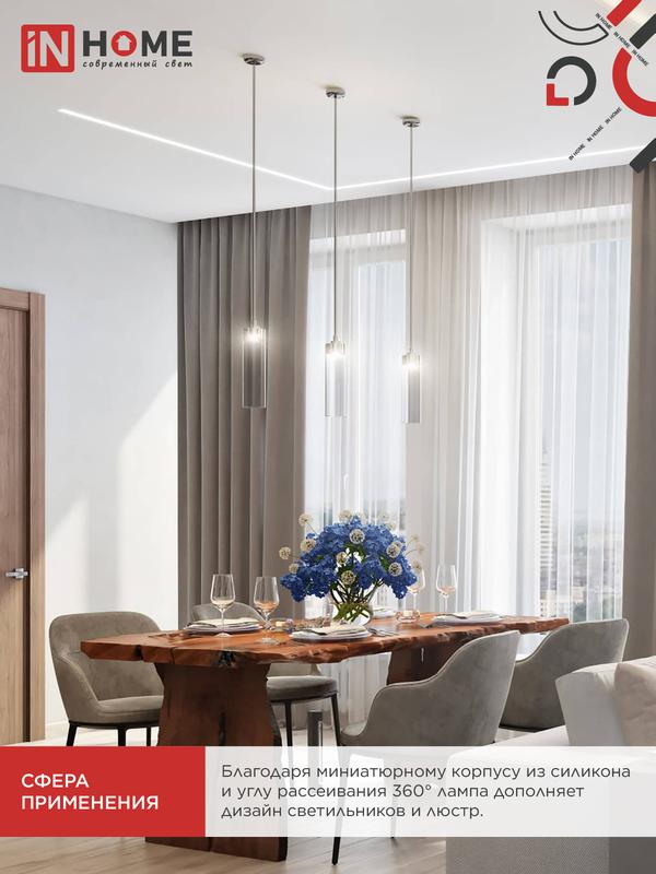 Лампа светодиодная LED-JC-COB 3Вт 12В G4 4000К 310лм IN HOME 4690612060231