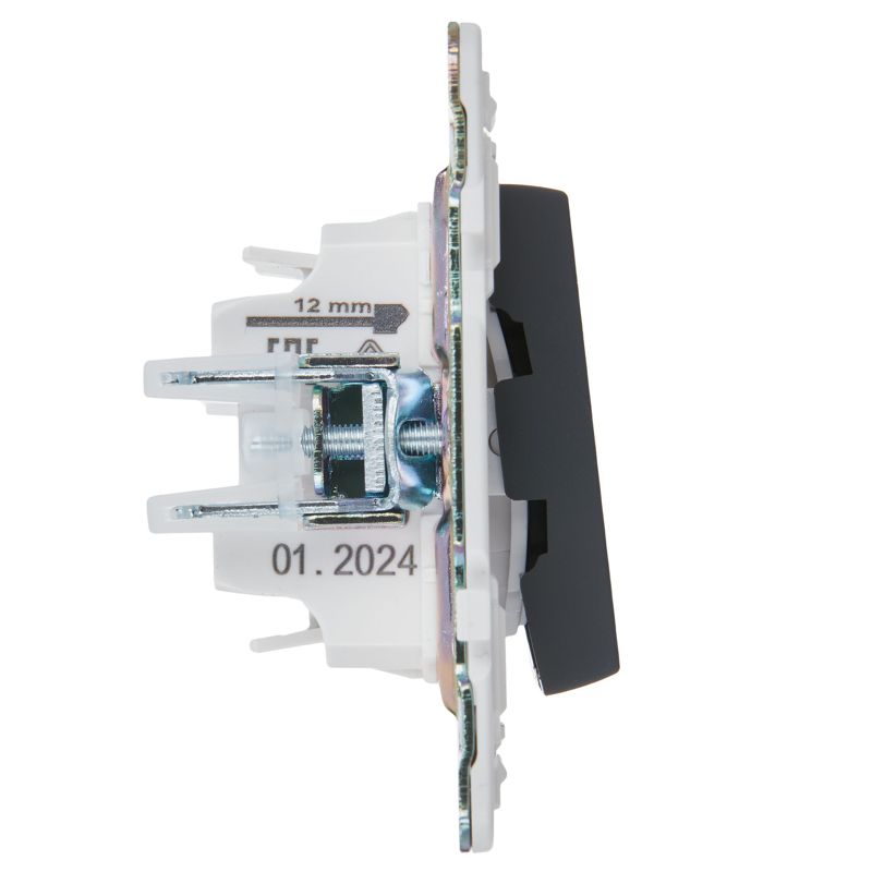 Выключатель 2-кл. SKANDY 10А SK-V09G с индикацией графит IEK SK-V20-1-10-K53