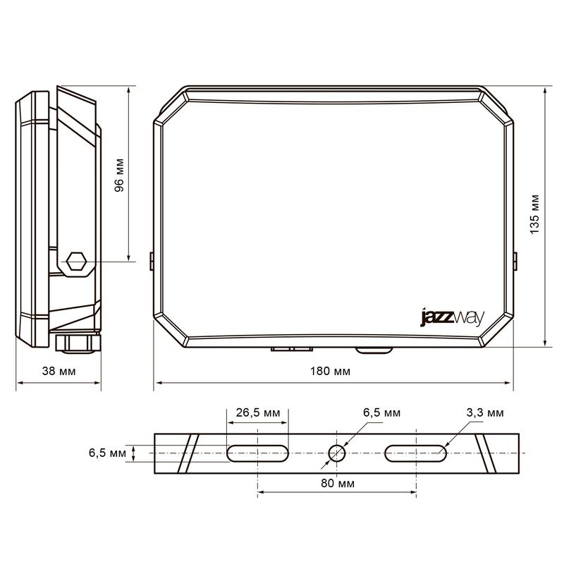 Прожектор светодиодный PFL-SA 100Вт 6500К IP65 OPAL СДО Pro JazzWay 5065932