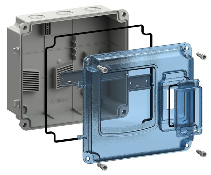 Корпус ЩУРн-П 1/3 Krepta 5 IP66 PC пластик. IEK MSP1-N-03-55