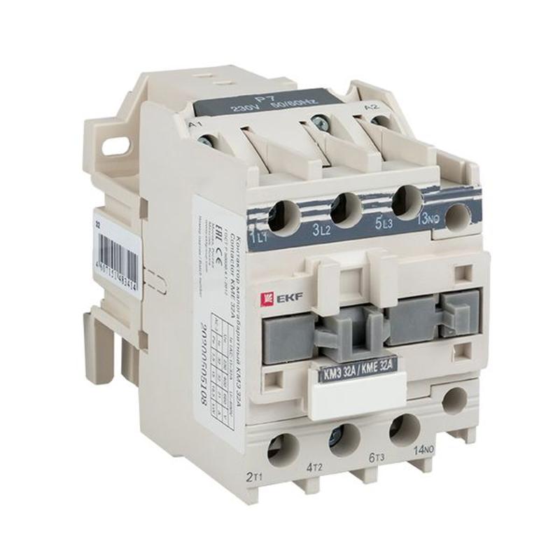 Контактор малогабаритный КМЭ 32А 220В 1NC EKF PROxima | ctr-s-32-220-nc | EKF
