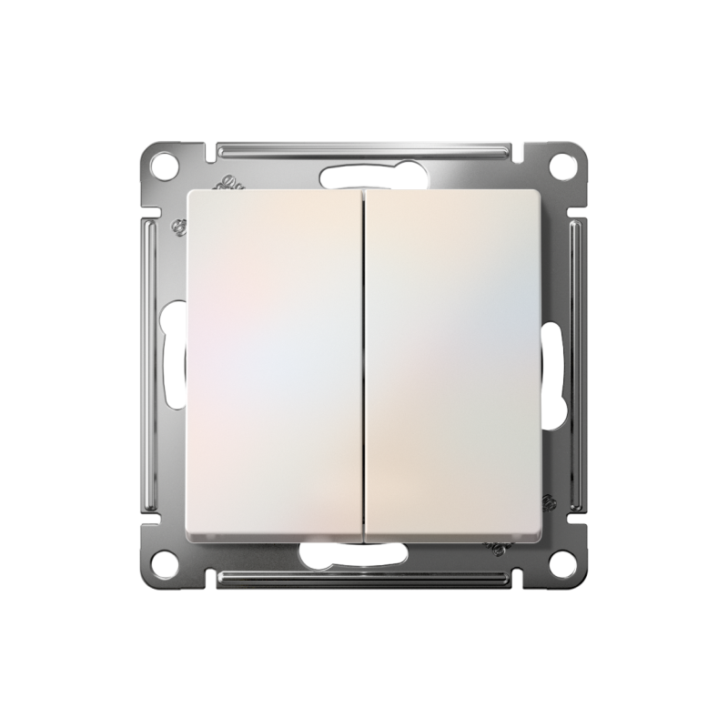 Переключатель проходной 2-кл. СП AtlasDesign 10А IP20 (сх. 6/2) 10AX механизм жемчуж. SE ATN000465