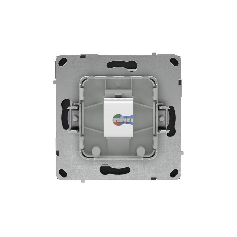 Розетка компьютерная 1-м KANT RJ45 кат.6A без шторки черн. уголь DKC 7012673