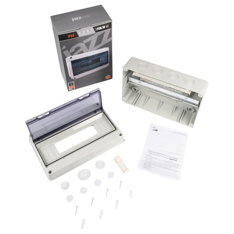 Бокс модульный накладной PDB/W 4015 GR (ЩРН-ПГ-15) IP65 пластик. Pro JazzWay 5072107
