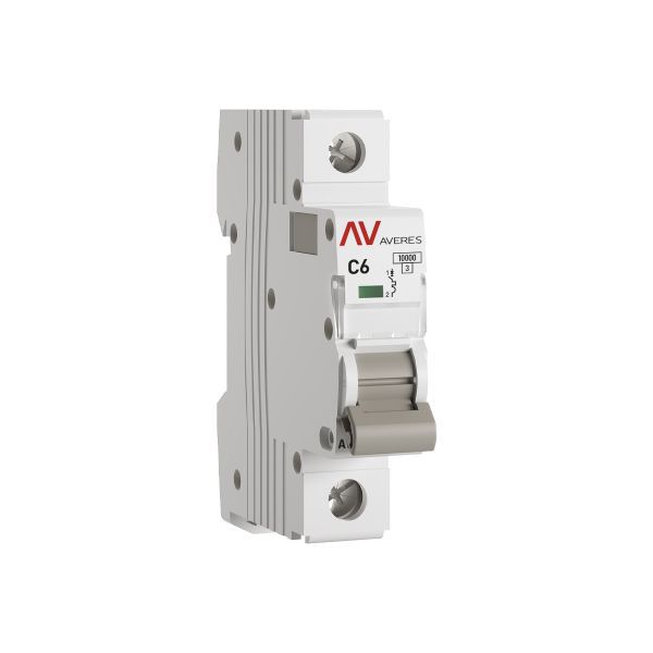Выключатель автоматический модульный 1п C 6А 10кА AV-10 AVERES EKF mcb10-1-06C-av