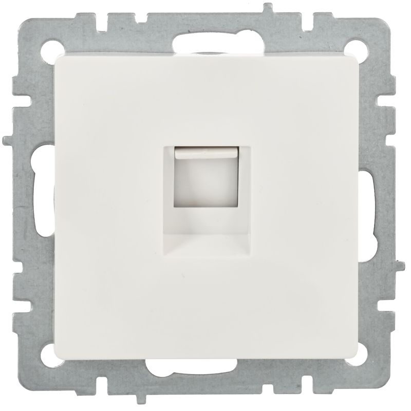 Розетка компьютерная Brite RJ45 кат.5E РК10-БрБ механизм бел. IEK BR-K10-1-K01-PRO