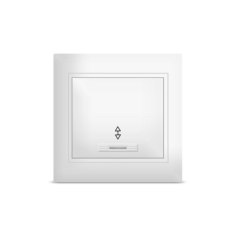 Переключатель проходной 1-кл. СП Севиль 10А IP20 с подсветкой бел. UNIVersal С0125