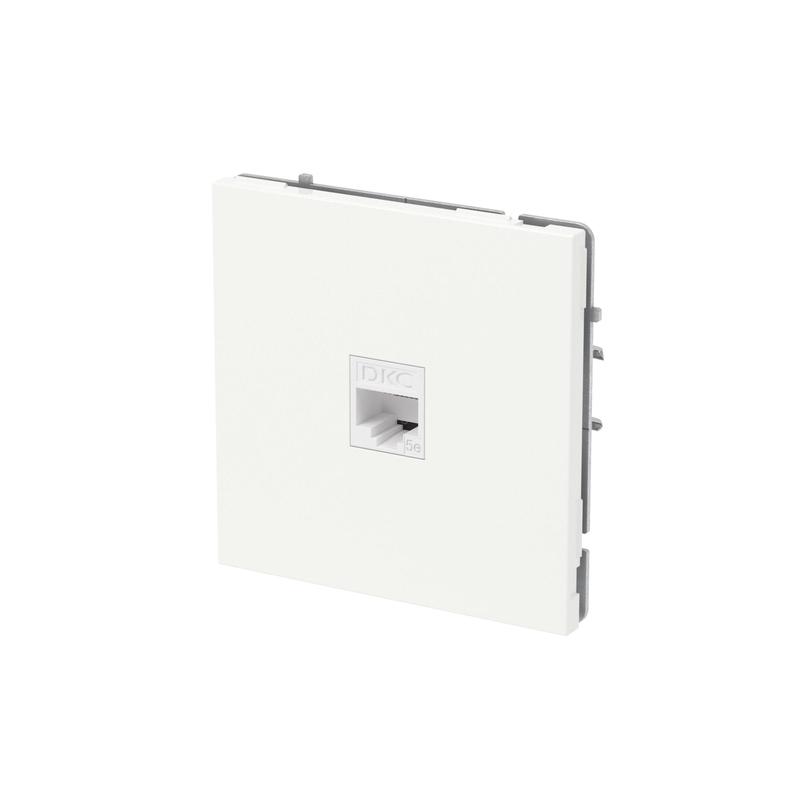 Розетка компьютерная 1-м KANT RJ45 кат.5E без шторки бел. песок DKC 7010663