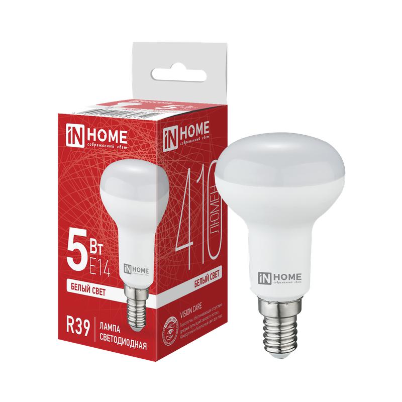 Лампа светодиодная LED-R39-VC 5Вт рефлектор 4000К нейтр. бел. E14 410лм 230В IN HOME 4690612030852