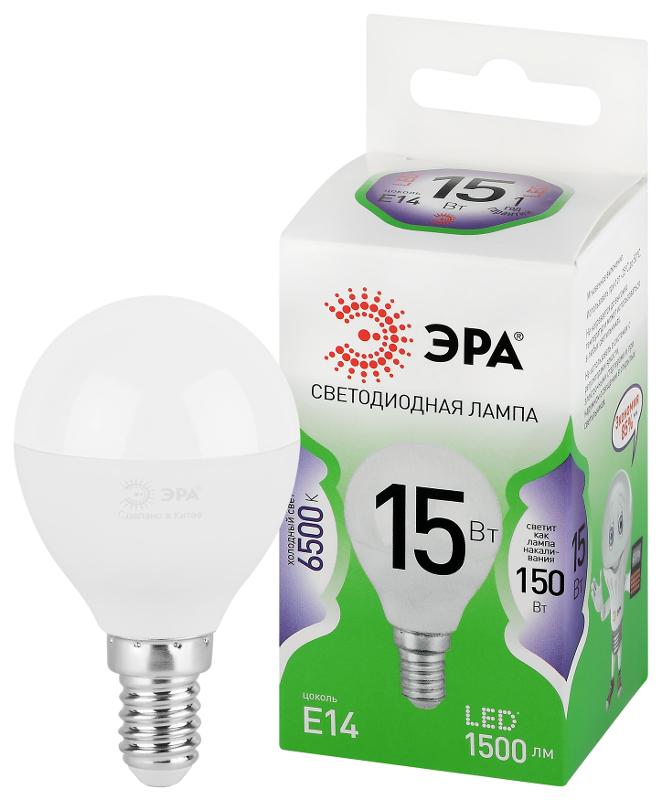 Лампа светодиодная  GREEN LINE LED P45-15W-865-E14 GL E14 15 Вт шар холодный свет | Б0067054 | ЭРА