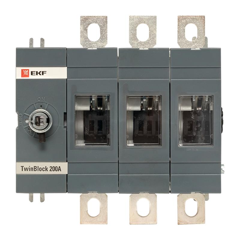 Рубильник 200A 3P без рукоятки управления TwinBlock | tb-s-200-3p | EKF