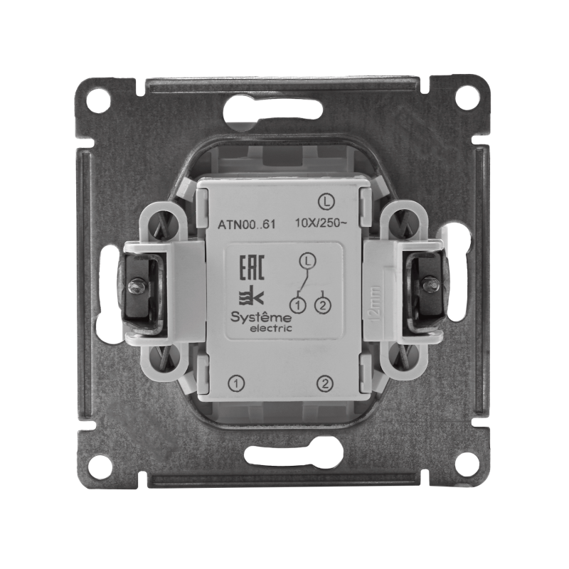 Переключатель проходной 1-кл. СП AtlasDesign 10А IP20 (сх. 6) 10AX механизм бел. SE ATN000161