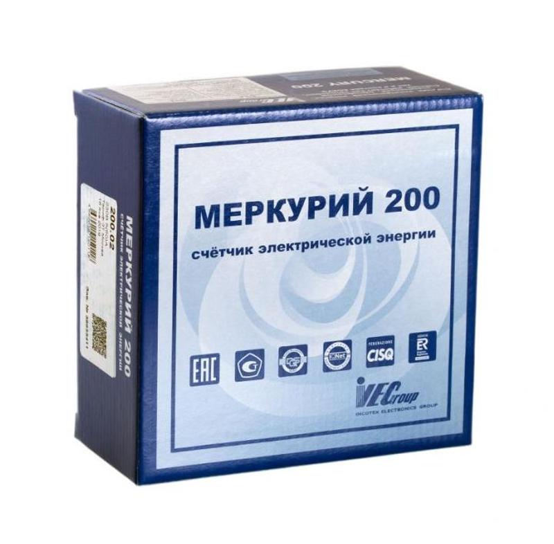 Счетчик Меркурий 200.02 5-60А/220В (мнтар.) ЖКИ (DIN)
