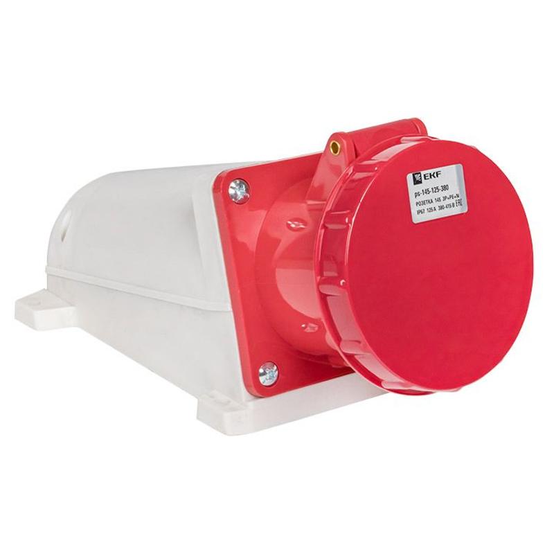 Розетка стационарная наружная 145 3Р+РЕ+N 125А 380В IP67 EKF PROxima | ps-145-125-380 | EKF