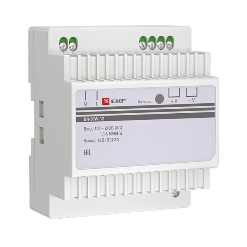 Блок питания 12В DR-30W-12 PROxima |  dr-30w-12 |  EKF