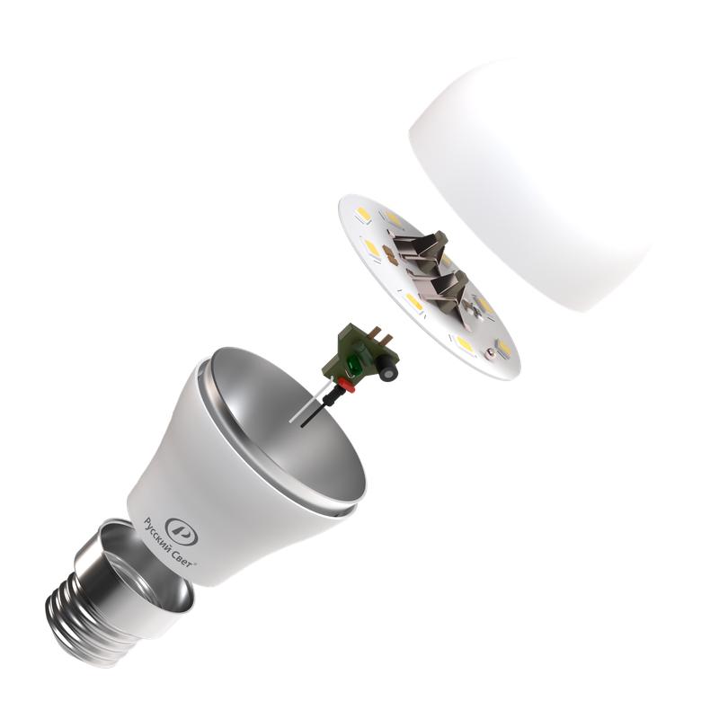 Лампа светодиодная RS G45 E27 8W 220-240V 2700К 8Вт 800лм Ra 90 шар 15010445048