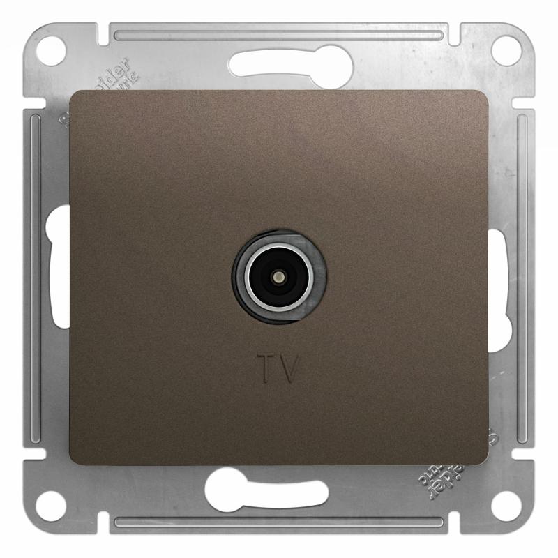 Glossa Шоколад Мех TV Розетка оконечная 1DB | GSL000891 | SE