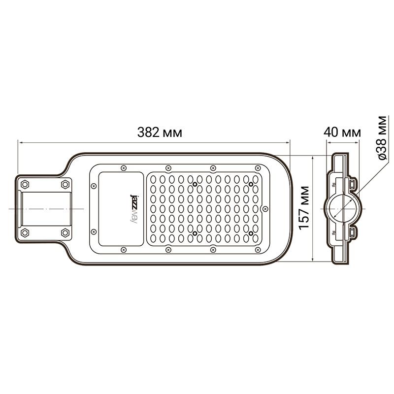 Светильник светодиодный PSL 07 50Вт 5000К IP65 AC180-260 уличный ДКУ Pro JazzWay 5041059