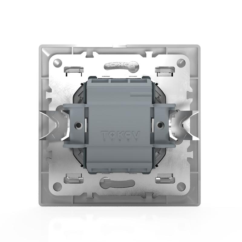Выключатель 2-кл. СП AVA 10А IP20 с индикатором в сборе бел. TOKOV ELECTRIC TKL-AV-V2IF-C01