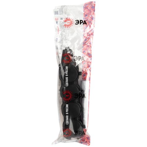 Колодка 4-м с заземл. 16A IP44 KX-4e-B-IP44 каучук. черн. Эра Б0068394
