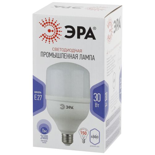 Лампа светодиодная высокомощная STD LED POWER T100-30W-6500-E27 30Вт T100 колокол 6500К холод. бел. E27 2400лм Эра Б0027004