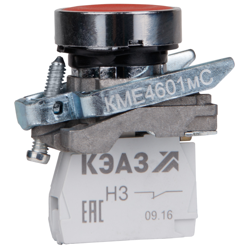 Кнопка КМЕ4111мС-красный-1но+1нз-цилиндр-IP40| 271785 | КЭАЗ