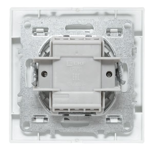 Выключатель 2-кл. СП Минск 10А IP20 бел. Basic EKF ERV10-023-10