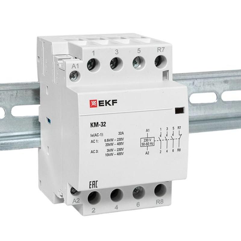 Контактор модульный КМ 32А 3NО+NC (3 мод.) EKF PROxima | km-3-32-31 | EKF