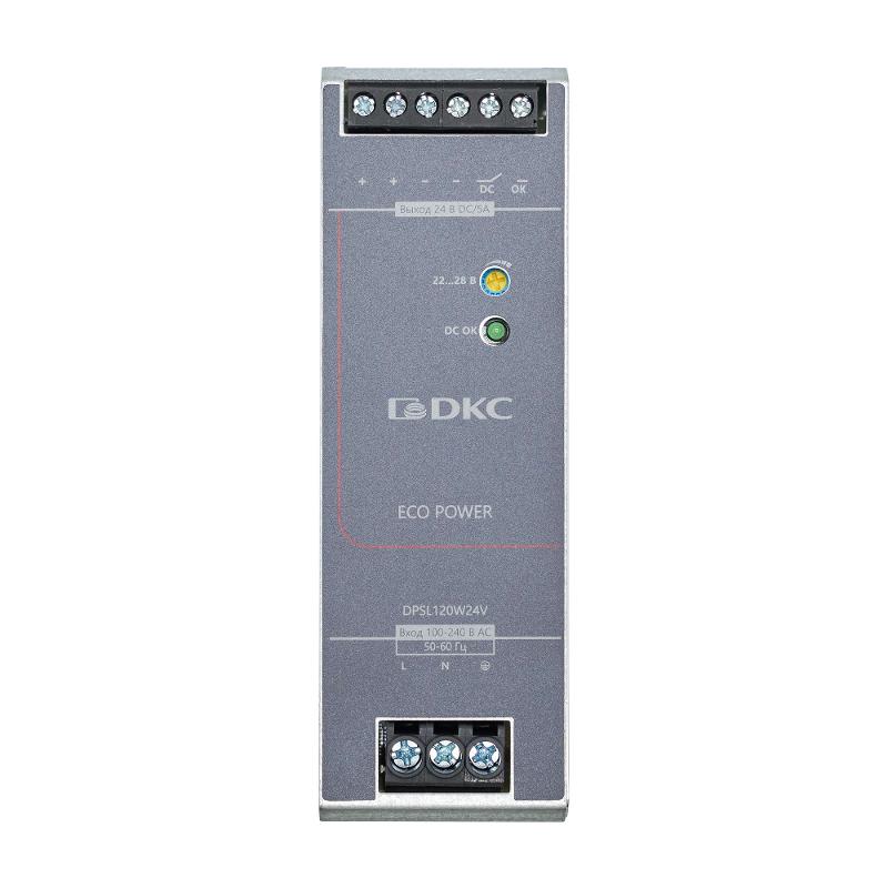 Источник питания "ECO POWER", однофазный, 120Вт, 5А, 24В| DPSL120W24V | DKC (ДКС)